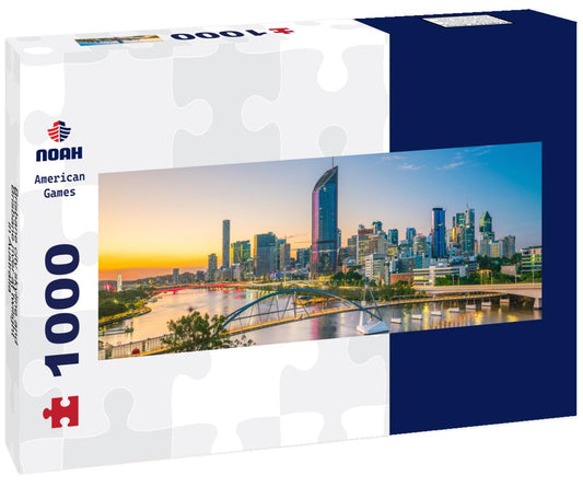 Noah Jigsaw Puzzle Brisbane city skyline and Brisbane river at twilight in Australia panorama 1000 pieces