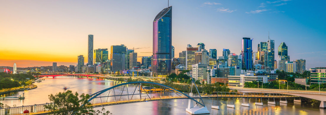 Noah Jigsaw Puzzle Brisbane city skyline and Brisbane river at twilight in Australia panorama 1000 pieces