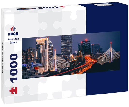 Noah Jigsaw Puzzle Boston skyline at night panorama 1000 pieces