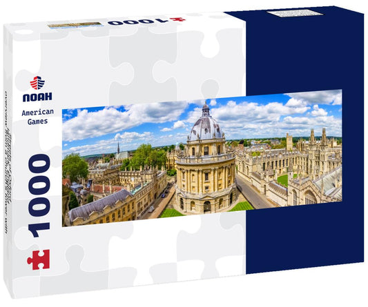 Noah Jigsaw Puzzle Streets of Oxford - landmark, England - overview from a church's tower with the Bodleian Library and All Souls College,Oxfordshire, England panorama 1000 pieces
