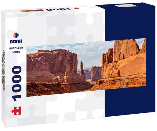 Noah Jigsaw Puzzle Park Avenue Trailhead view in Arches National Park, Moab, Utah panorama 1000 pieces