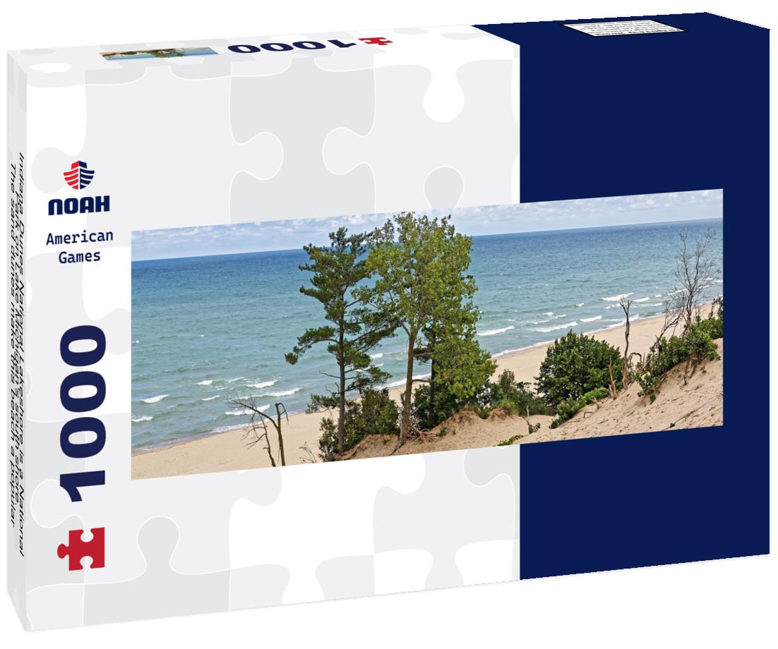 Noah Jigsaw Puzzle Indiana Dunes National Lakeshore is a National Park on Lake Michigan's south shore. The sand dunes make this beach a popular tourist attraction in Indiana, USA panorama 1000 pieces