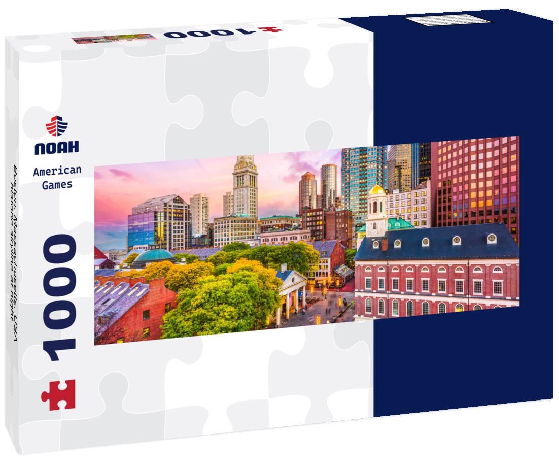 Noah Jigsaw Puzzle Boston, Massachusetts, USA historic skyline at night panorama 1000 pieces