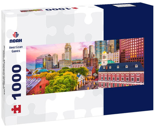 Noah Jigsaw Puzzle Boston, Massachusetts, USA historic skyline at night panorama 1000 pieces