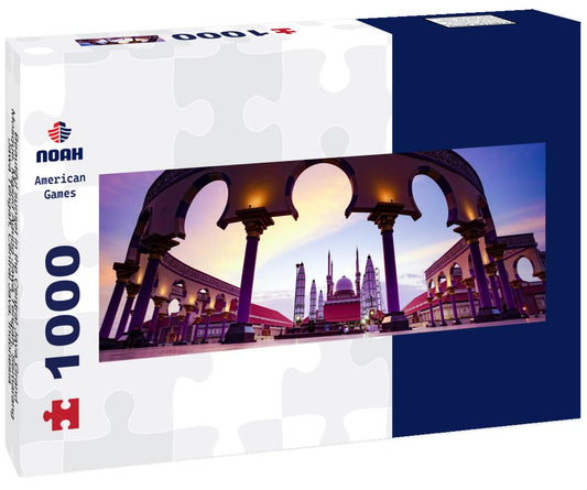 Noah Jigsaw Puzzle Beautiful sunset in the Central Java Grand Mosque, Masjid Agung Jawa Tengah, Semarang, Jawa Tengah, Central Java, Indonesia panorama 1000 pieces