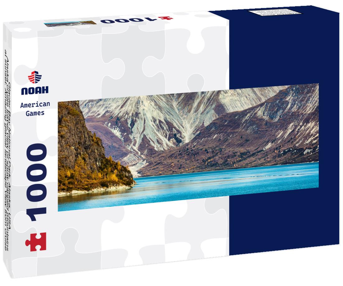 Noah Jigsaw Puzzle Glacier Bay National Park, Alaska, USA. Alaska cruise travel view of snow capped mountains at sunset. Amazing glacial landscape view from cruise ship vacation showing snowy mountain peaks panorama 1000 pieces