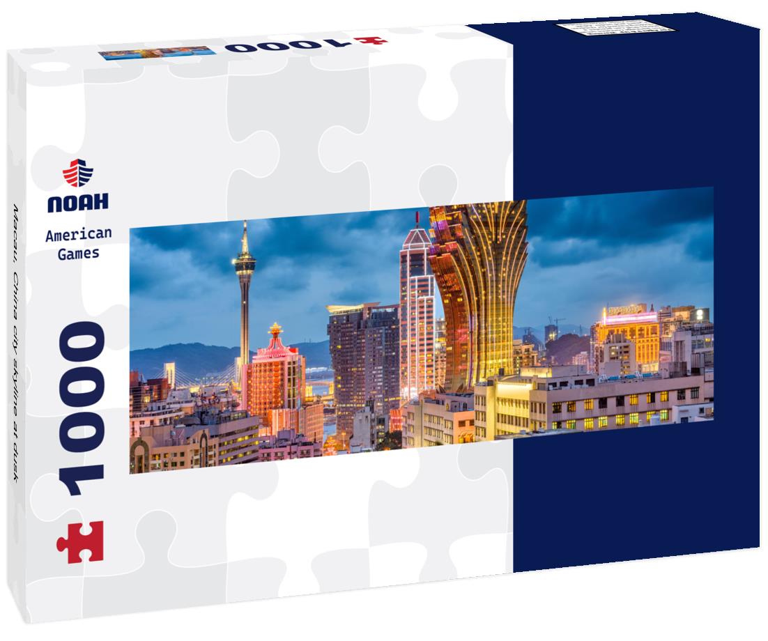 Noah Jigsaw Puzzle Macau, China city skyline at dusk panorama 1000 pieces
