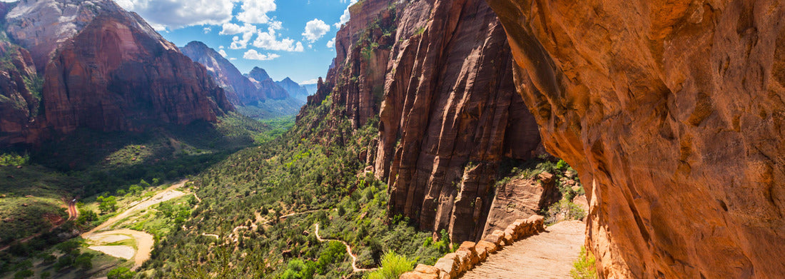 Noah Jigsaw Puzzle Beautiful scenery in Zion National Park in autumn, along the Angel's Landing trail panorama 1000 pieces