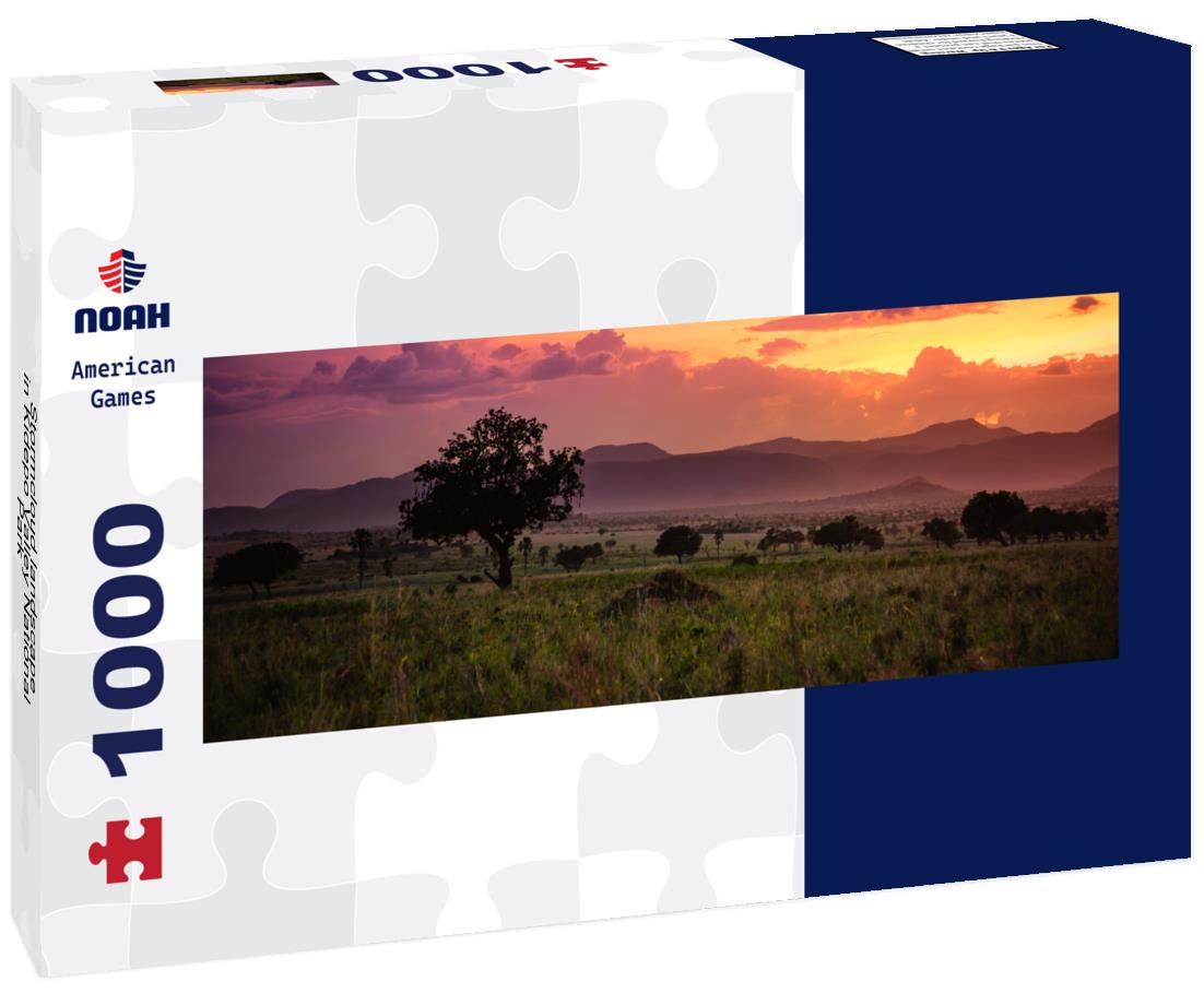 Noah Jigsaw Puzzle Stormcloud landscape in Kidepo Valley National Park - Uganda panorama 1000 pieces