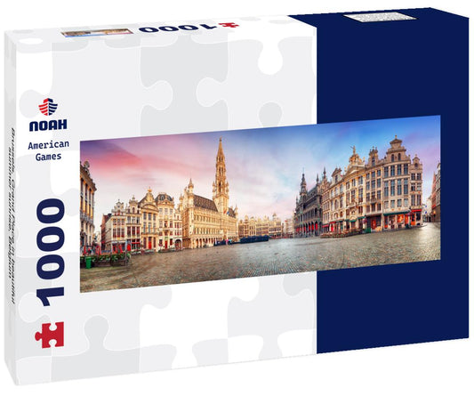 Noah Jigsaw Puzzle Brussels, Grand Place in beautiful summer sunrise, Belgium panorama 1000 pieces