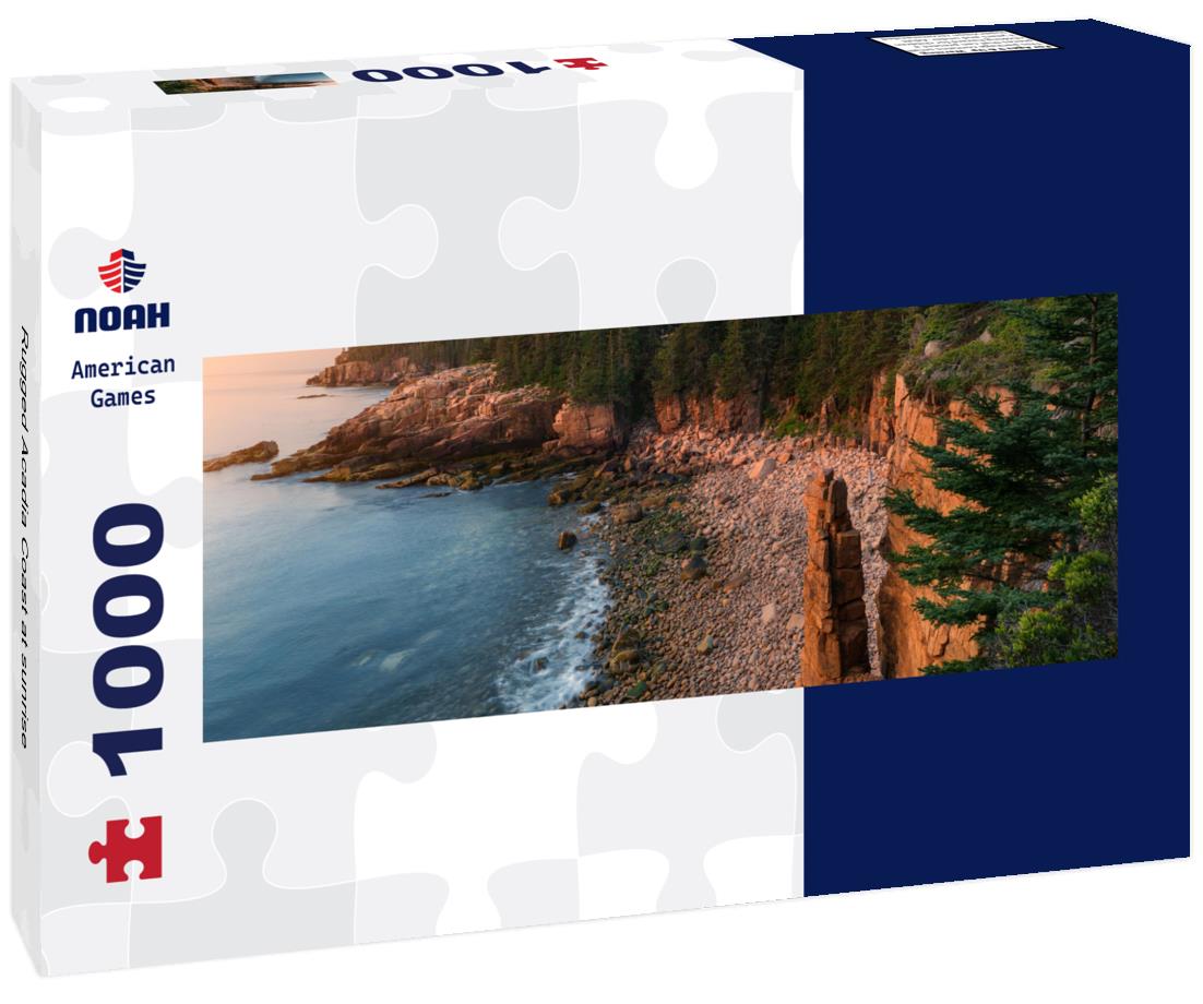 Noah Jigsaw Puzzle Rugged Acadia Coast at sunrise panorama 1000 pieces