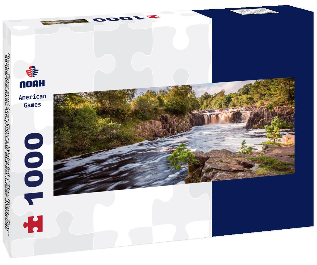 Noah Jigsaw Puzzle River Tees and Low Force Waterfall / The River Tees cascades over the Whin Sill at Low Force Waterfall, as the Pennine Way follows the southern riverbank panorama 1000 pieces