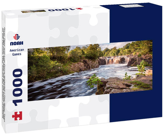 Noah Jigsaw Puzzle River Tees and Low Force Waterfall / The River Tees cascades over the Whin Sill at Low Force Waterfall, as the Pennine Way follows the southern riverbank panorama 1000 pieces