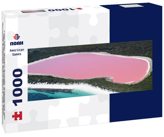 Noah Jigsaw Puzzle Lake Hillier, Western Australia: Amazing pink lake, natural landmark of Australia, in Middle Island, Recherche Archipelago Nature Reserve, near Esperance panorama 1000 pieces