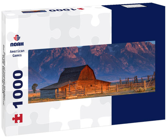 Noah Jigsaw Puzzle Sunrise of historic Moulton Barn in the Grand Teton National Park, Wyoming, USA panorama 1000 pieces