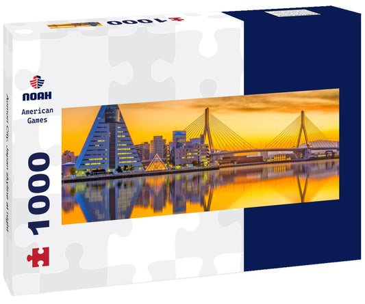 Noah Jigsaw Puzzle Aomori City, Japan skyline at night panorama 1000 pieces