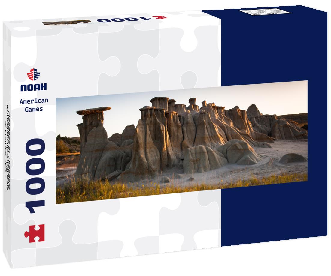 Noah Jigsaw Puzzle Hoodoos at Theodore Roosevelt National Park at sunrise, ND panorama 1000 pieces