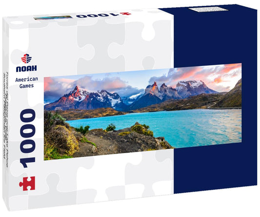 Noah Jigsaw Puzzle Torres del Paine over Lake Pehoe, Patagonia, Chile - Southern Patagonian Ice Field, Magellanic Region, South America panorama 1000 pieces