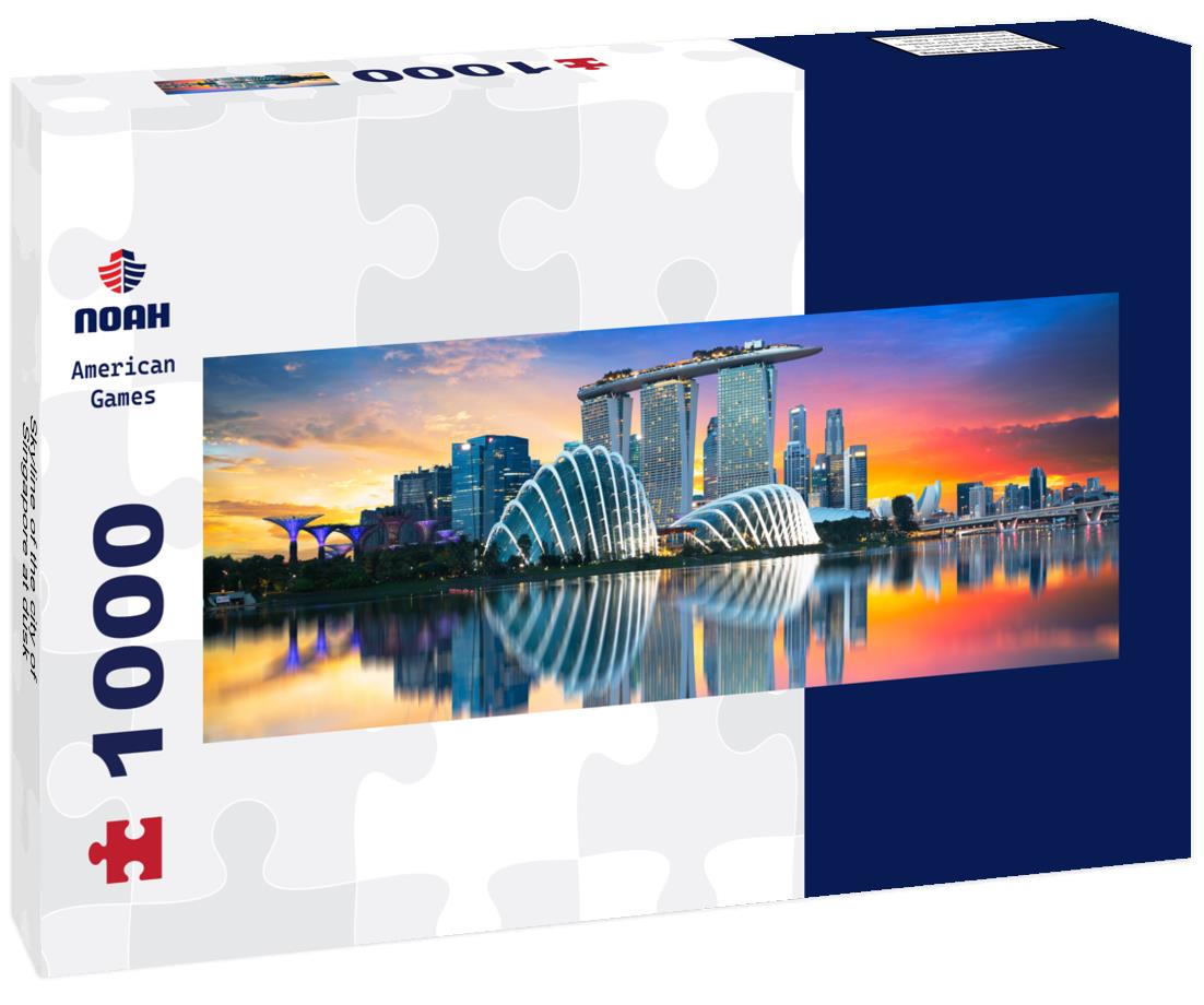 Noah Jigsaw Puzzle Skyline of the city of Singapore at dusk panorama 1000 pieces