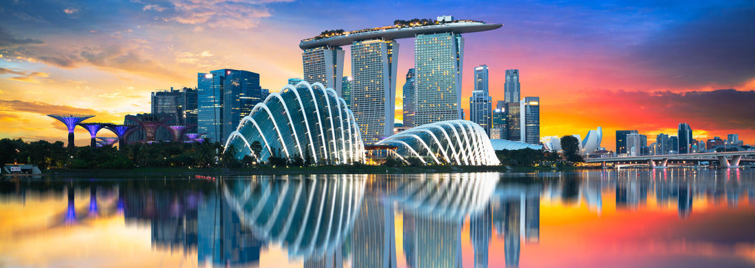 Noah Jigsaw Puzzle Skyline of the city of Singapore at dusk panorama 1000 pieces