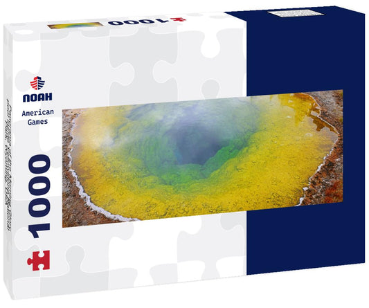 Noah Jigsaw Puzzle Panorama of the Morning Glory pool inside Yellowstone National Park, Wyoming, USA panorama 1000 pieces