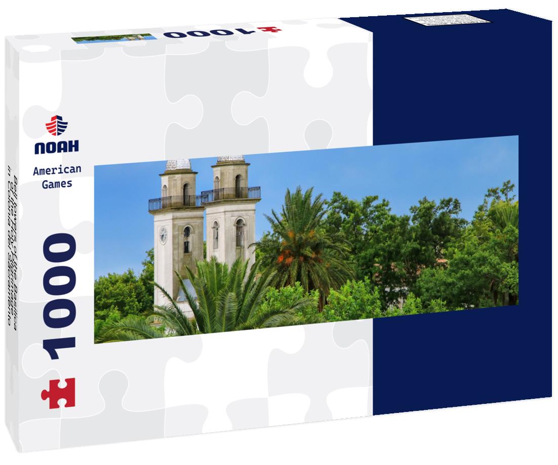 Noah Jigsaw Puzzle Bell towers of the Basilica of the Holy Pilgrimage in Colonia del Sacramento, Uruguay panorama 1000 pieces