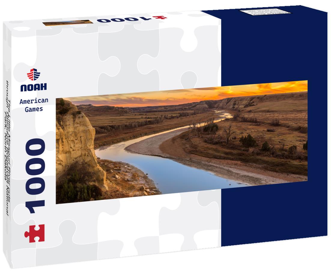 Noah Jigsaw Puzzle The Little Missouri River cuts through Theodore Roosevelt National Park, North Dakota panorama 1000 pieces