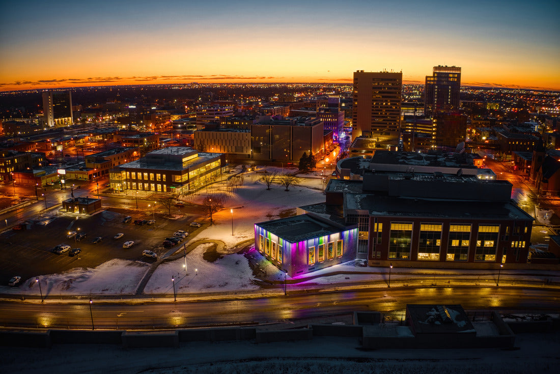 Noah Jigsaw Puzzle Aerial view of the Fargo skyline near Dusk 2000 pieces