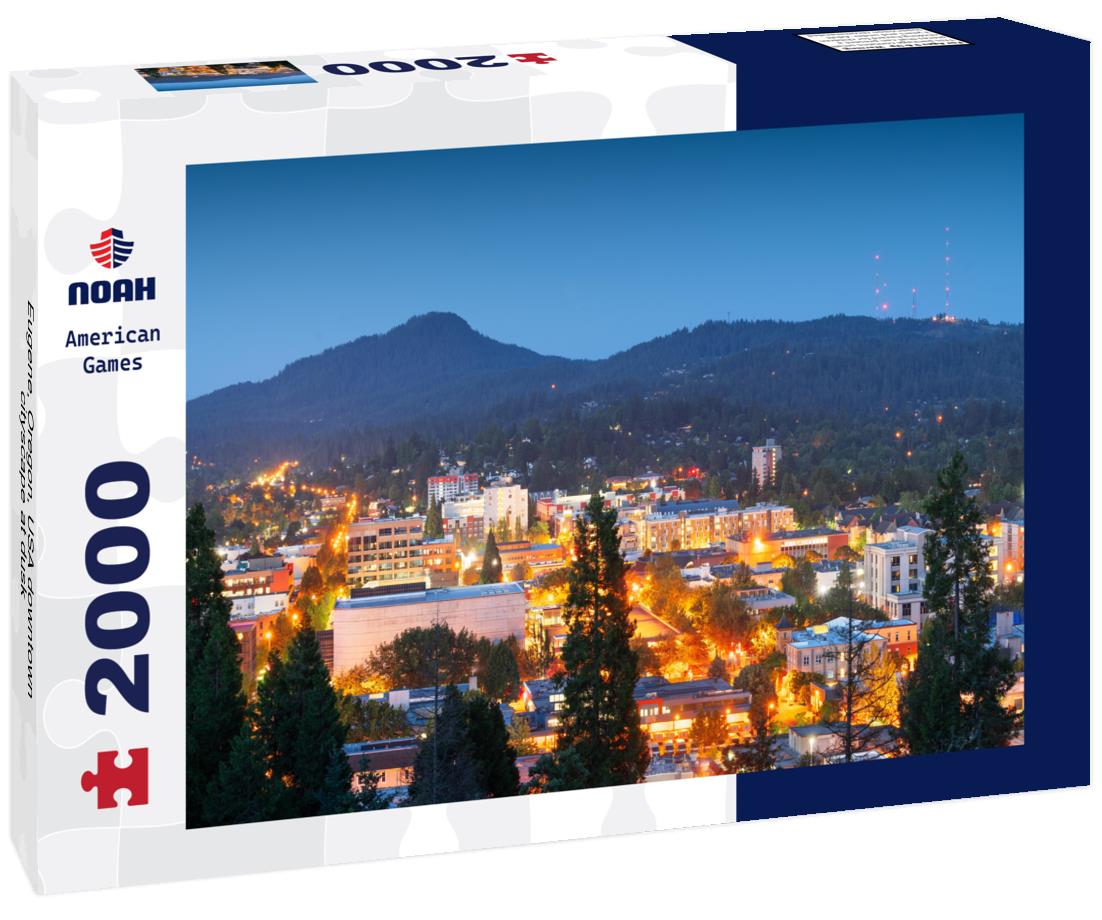 Noah Jigsaw Puzzle Eugene, Oregon, USA downtown cityscape at dusk 2000 pieces