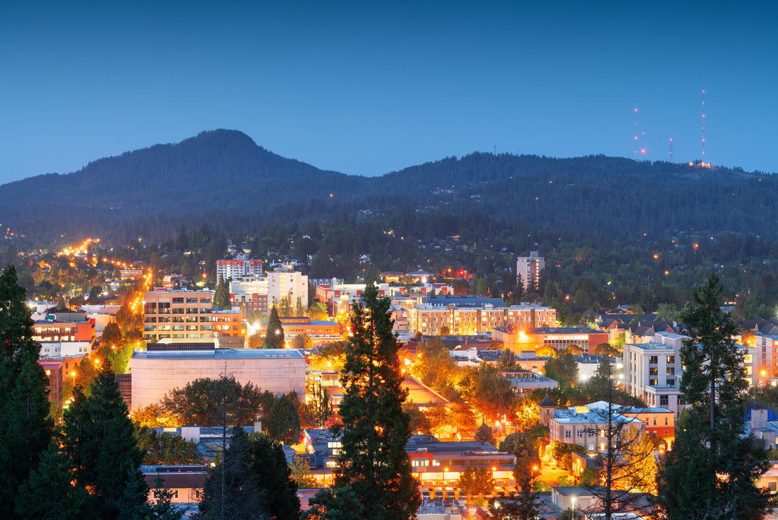 Noah Jigsaw Puzzle Eugene, Oregon, USA downtown cityscape at dusk 2000 pieces
