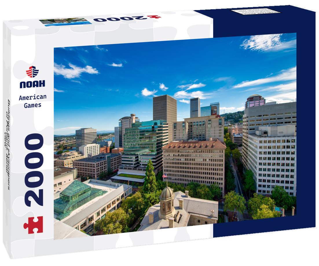 Noah Jigsaw Puzzle Buildings and skyscrapers of Portland, aerial view - Oregon 2000 pieces