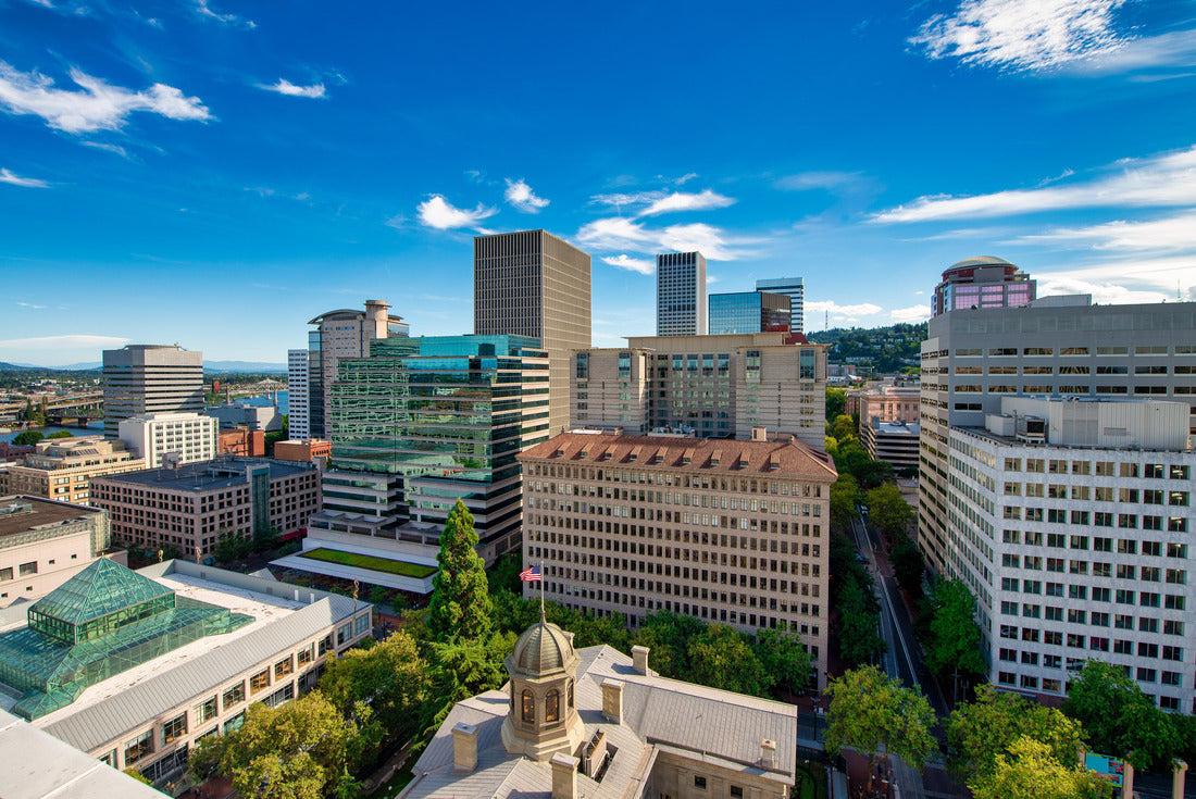 Noah Jigsaw Puzzle Buildings and skyscrapers of Portland, aerial view - Oregon 2000 pieces