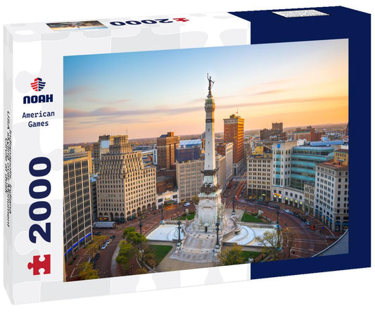 Noah Jigsaw Puzzle Indianapolis, Indiana, USA skyline over Monument Circle at dusk 2000 pieces