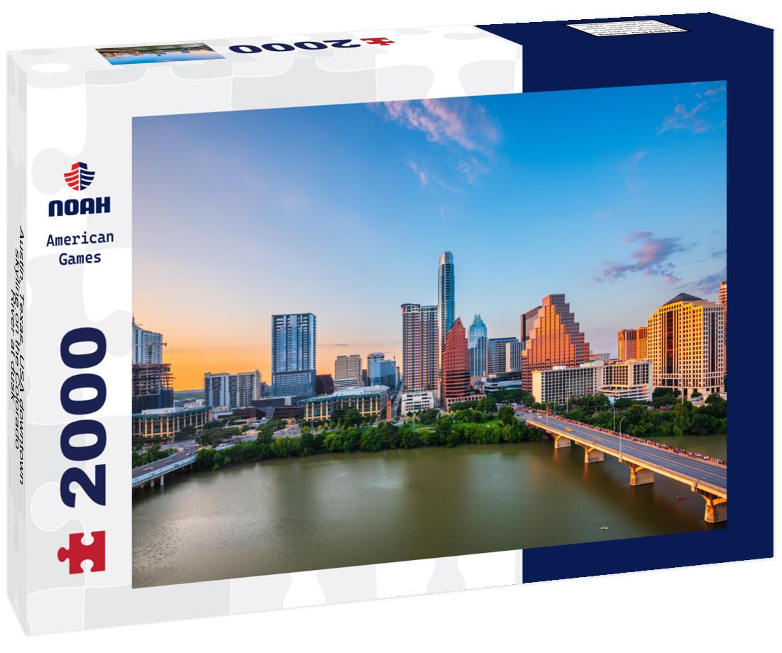 Noah Jigsaw Puzzle Austin, Texas, USA downtown skyline on the Colorado River at dusk 2000 pieces