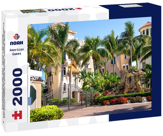 Noah Jigsaw Puzzle Bonita Springs, Florida Stadt in Collier County mit Eingang zum berühmten Strand von Barefoot mit Straße durch die Luxushäuser der Nachbarschaft 2000 pieces