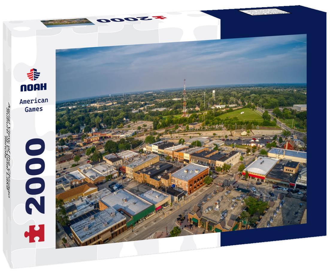 Noah Jigsaw Puzzle Aerial View of the Chicago Suburb of Crystal Lake, Illinois 2000 pieces