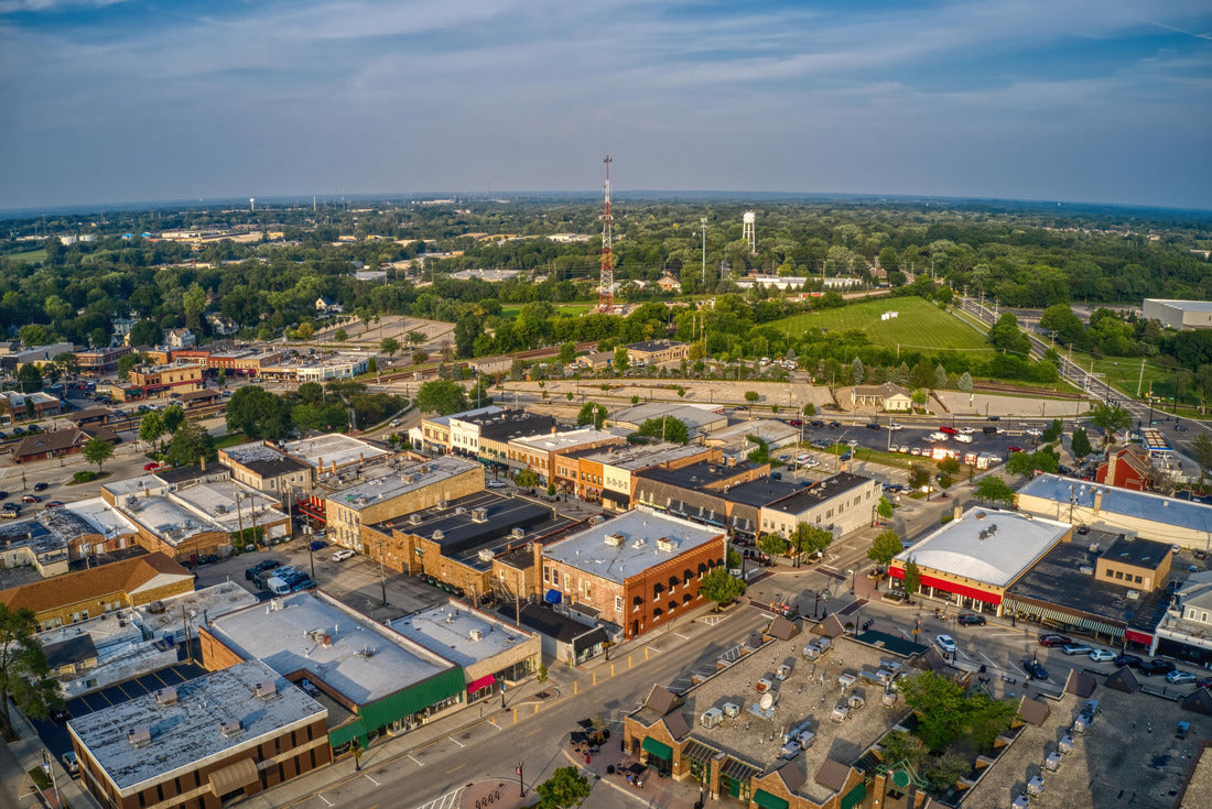 Noah Jigsaw Puzzle Aerial View of the Chicago Suburb of Crystal Lake, Illinois 2000 pieces
