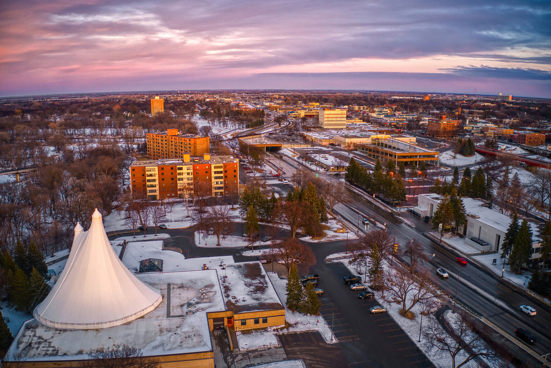 Noah Jigsaw Puzzle Aerial View of Downtown Moorhead, Minnesota at Dusk 2000 pieces