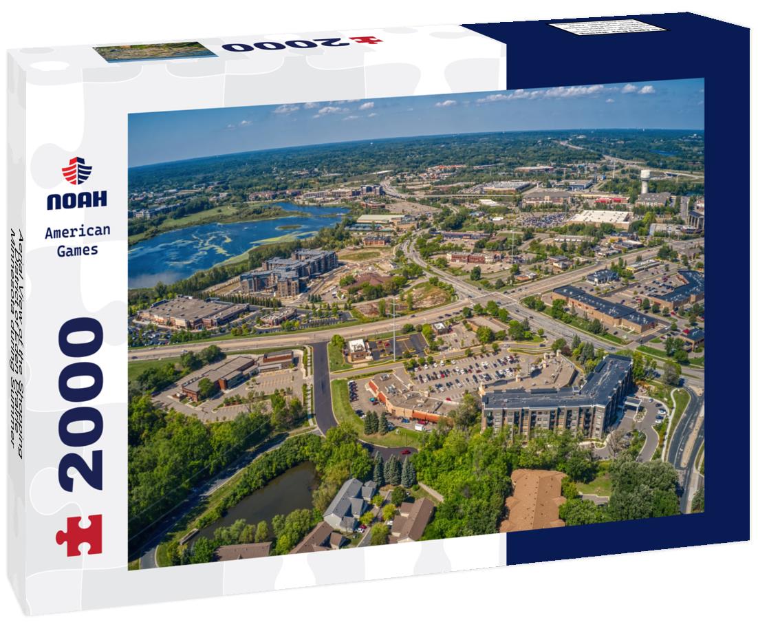 Noah Jigsaw Puzzle Aerial View of the Shopping District of Eden Prairie, Minnesota during Summer 2000 pieces