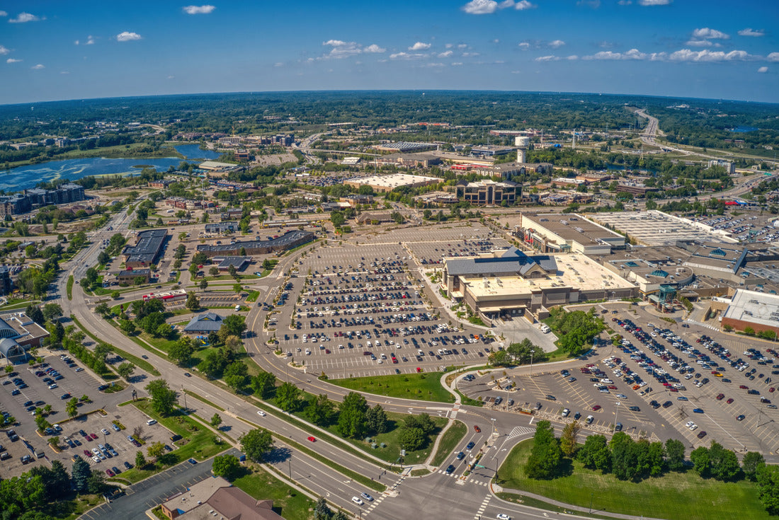 Noah Jigsaw Puzzle Aerial View of the Shopping District of Eden Prairie, Minnesota during Summer 2000 pieces