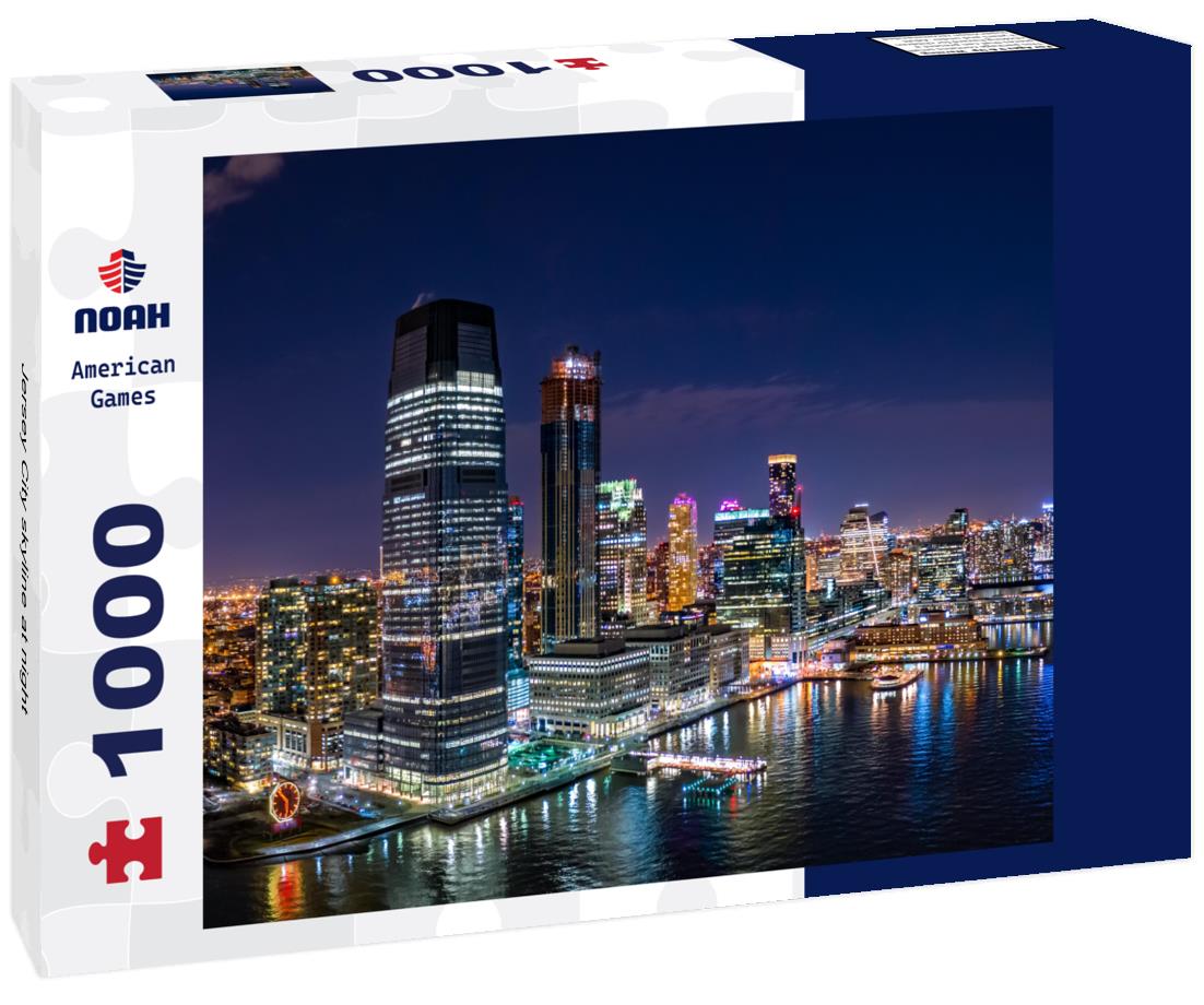 Noah Jigsaw Puzzle Jersey City skyline at night 1000 pieces