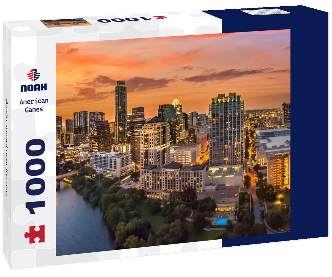 Noah Jigsaw Puzzle Austin sunset near the river 1000 pieces