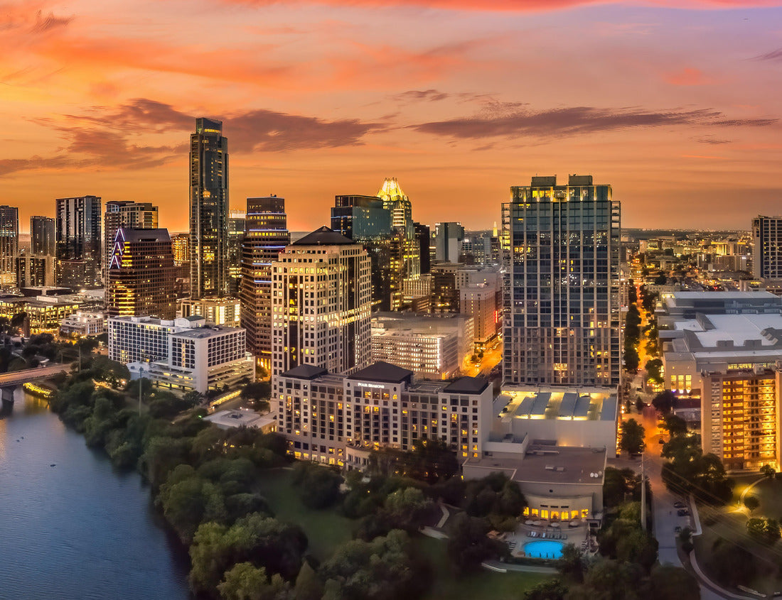 Noah Jigsaw Puzzle Austin sunset near the river 1000 pieces