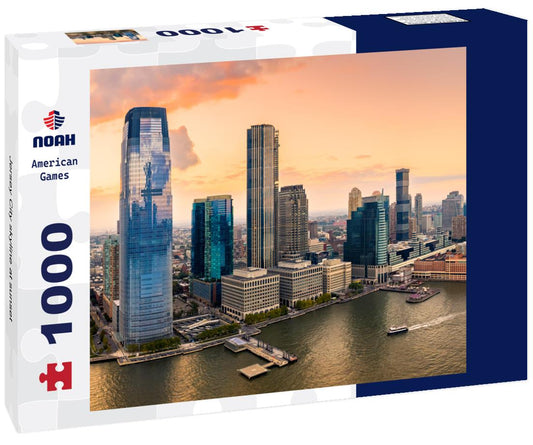 Noah Jigsaw Puzzle Jersey City skyline at sunset 1000 pieces