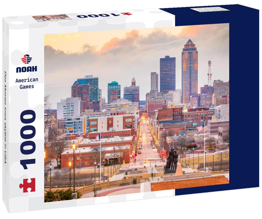Noah Jigsaw Puzzle Des Moines Iowa skyline in USA 1000 pieces