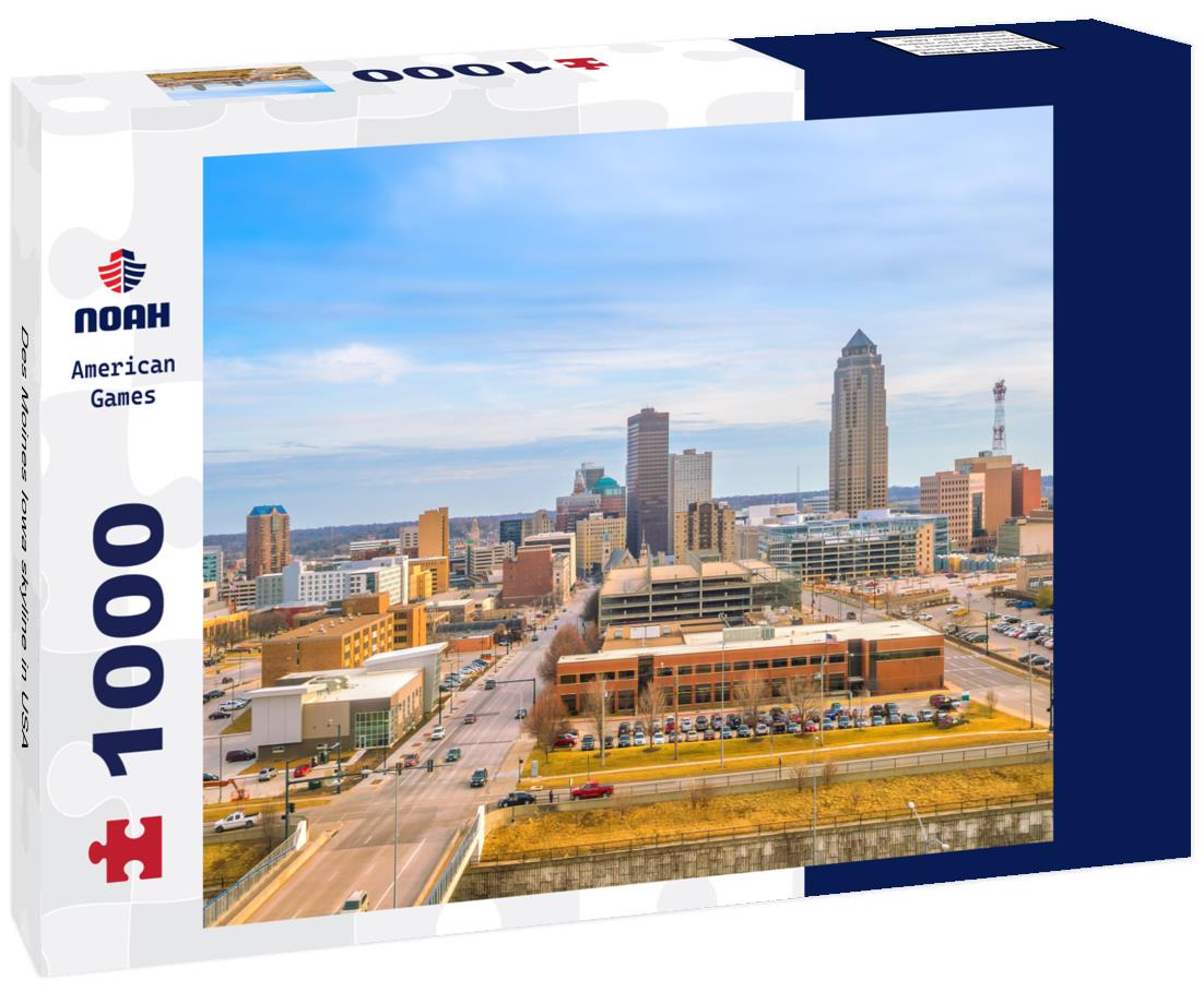 Noah Jigsaw Puzzle Des Moines Iowa skyline in USA 1000 pieces