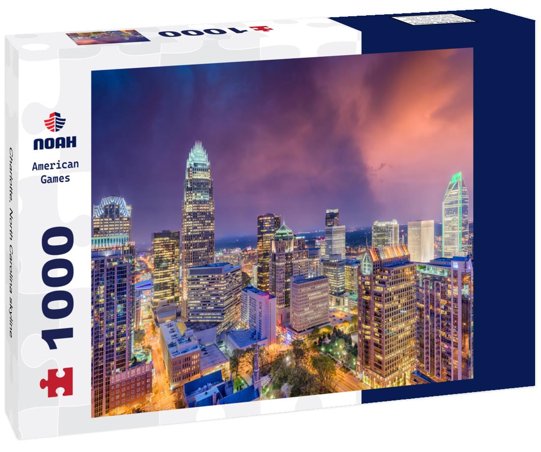 Noah Jigsaw Puzzle Charlotte, North Carolina skyline 1000 pieces