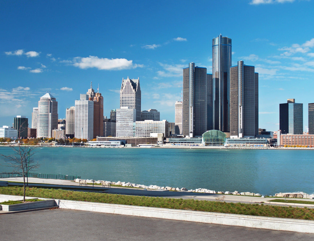 Noah Jigsaw Puzzle Detroit Panoramic View From Canada 1000 pieces