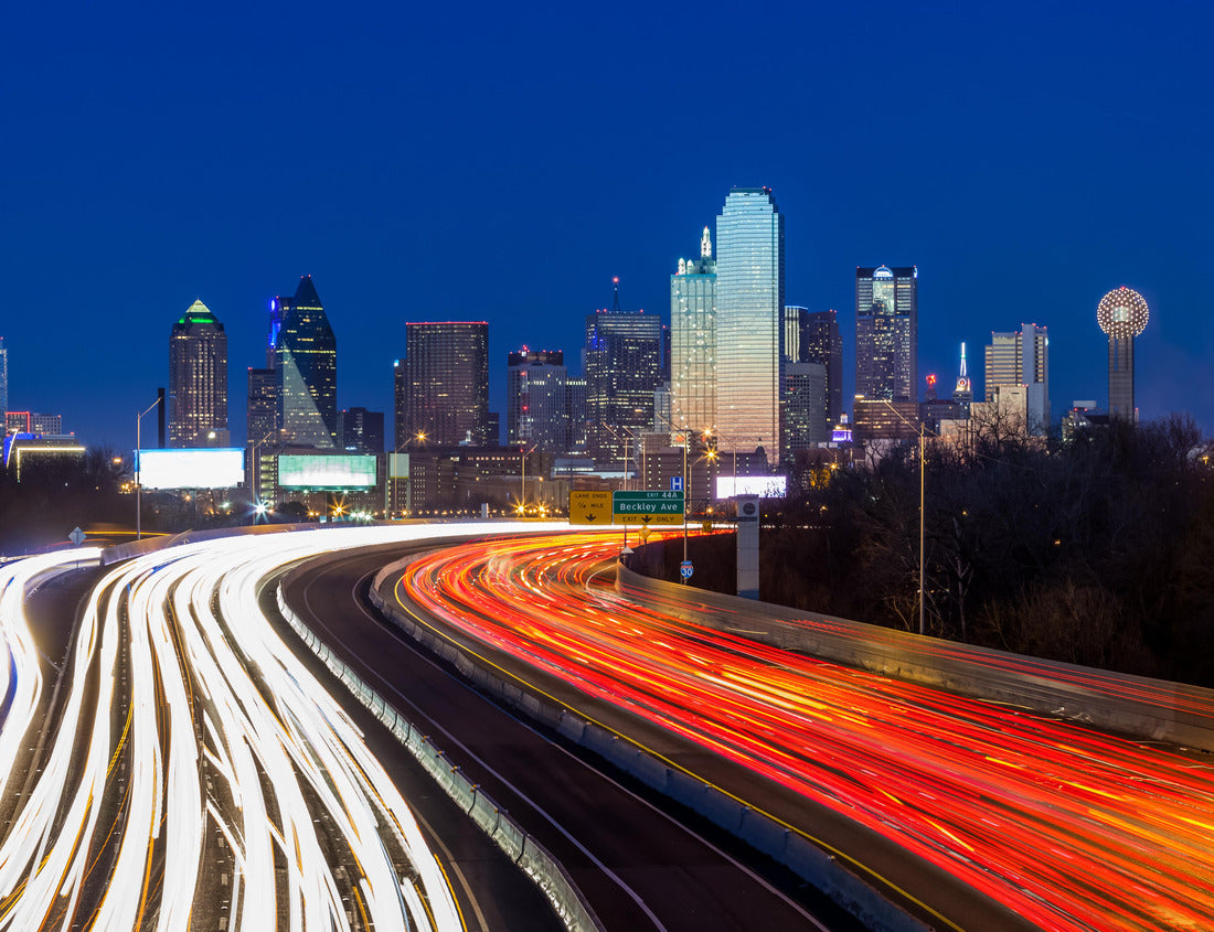 Noah Jigsaw Puzzle Dallas downtown skyline at night, Texas 1000 pieces