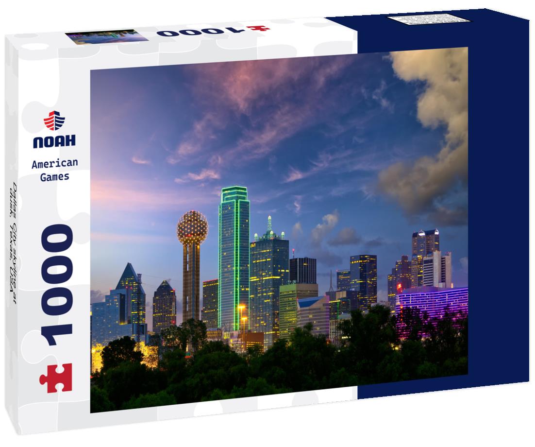 Noah Jigsaw Puzzle Dallas City skyline at dusk, Texas, USA 1000 pieces